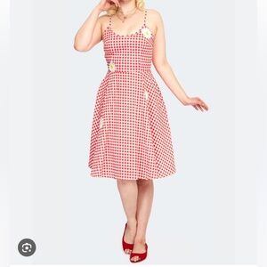 Voodoo Vixen Red Gingham A-Line Dress
